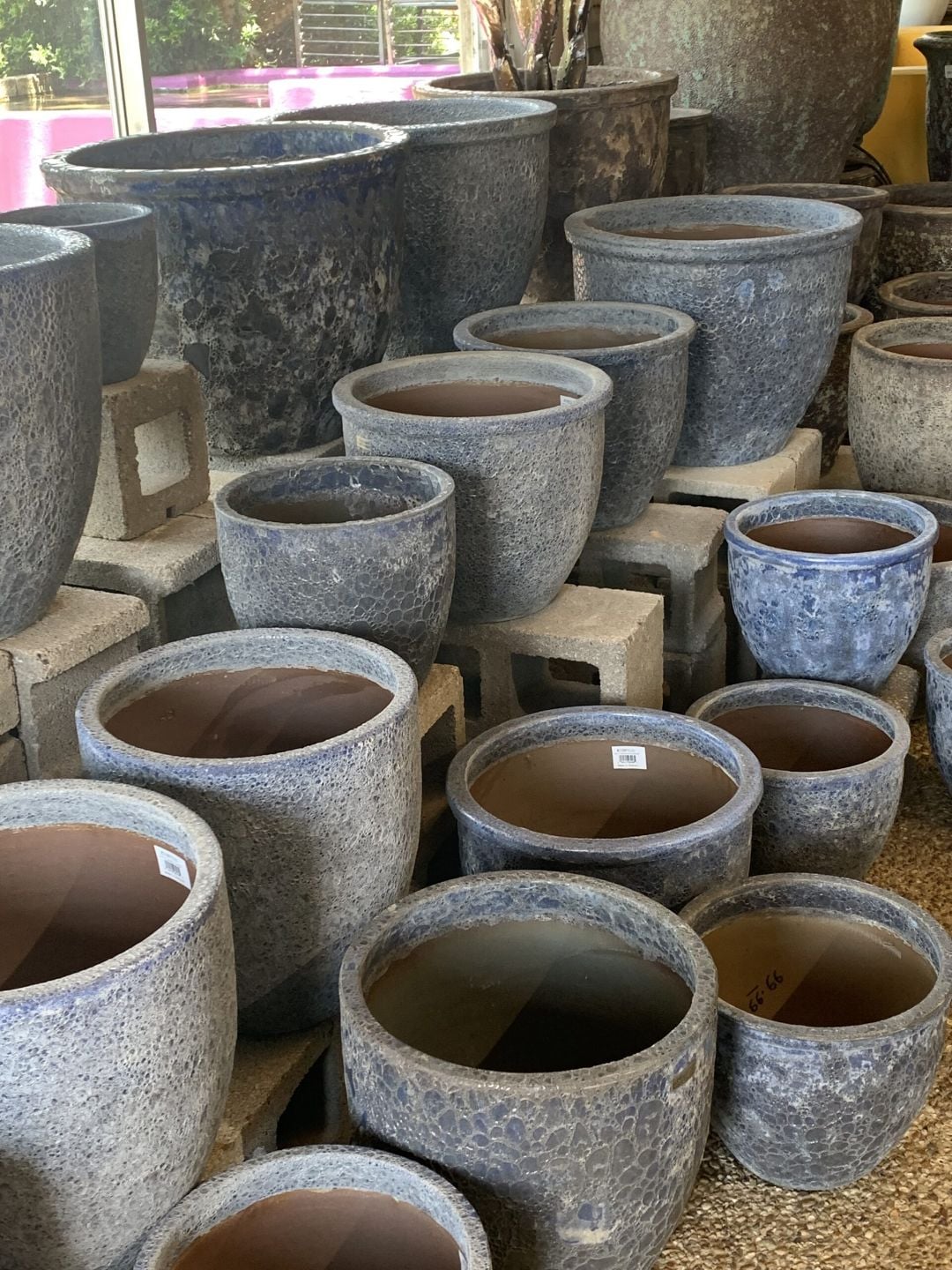 Volcanic pots in a range of colors