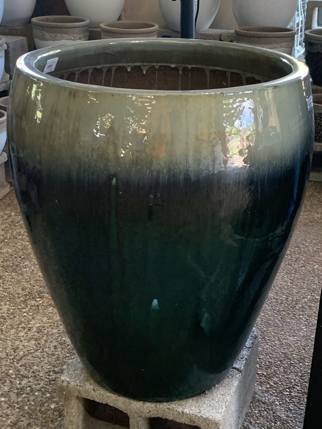Very large Michael Carr glazed pot
